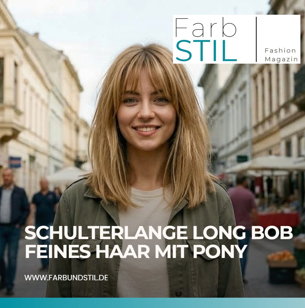 Schulterlange Long Bob feines Haar mit Pony Ein Rahmen für das Gesicht Schulterlange Long Bob feines Haar mit Pony Ein Rahmen für das Gesicht