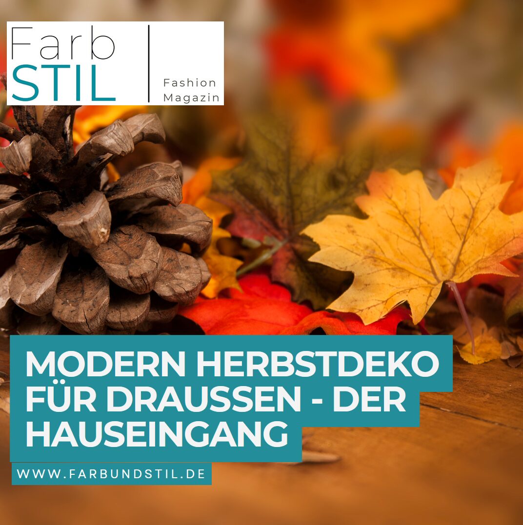 Modern Herbstdeko für draußen - der Hauseingang Modern Herbstdeko für draußen - der Hauseingang